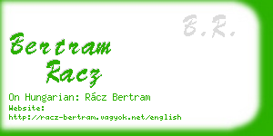 bertram racz business card